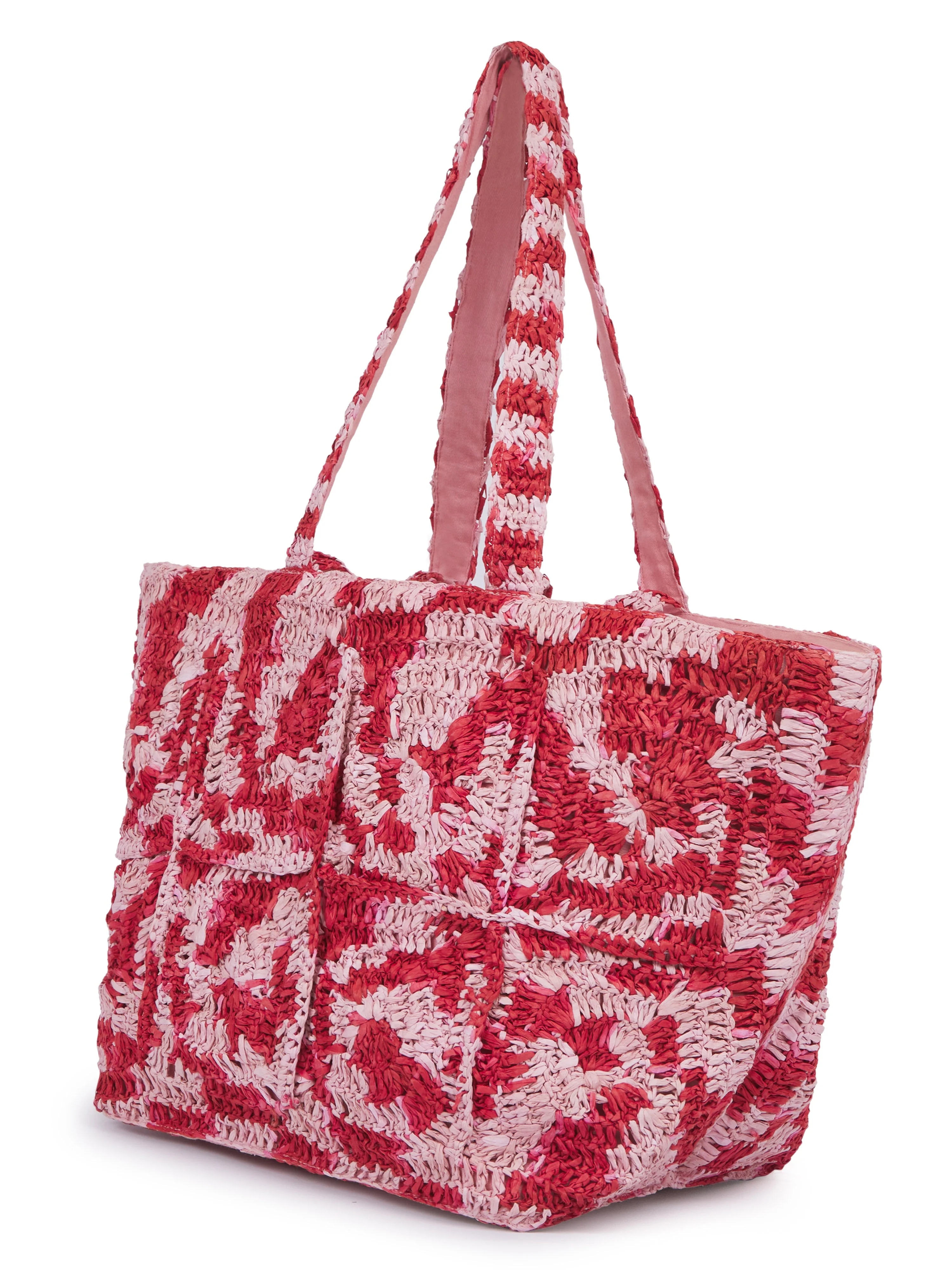 Glasto Crochet Tote in Pink - Image 2
