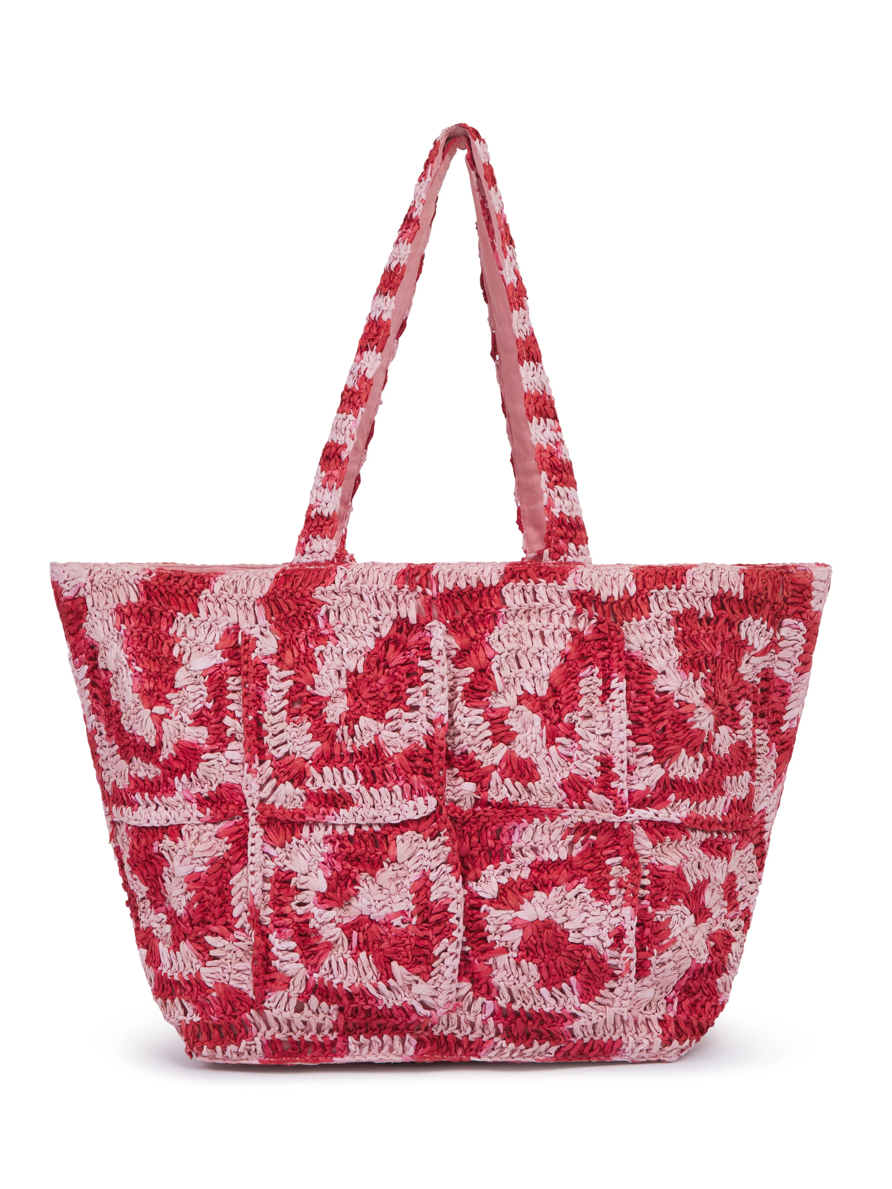 Glasto Crochet Tote in Pink - Image 3