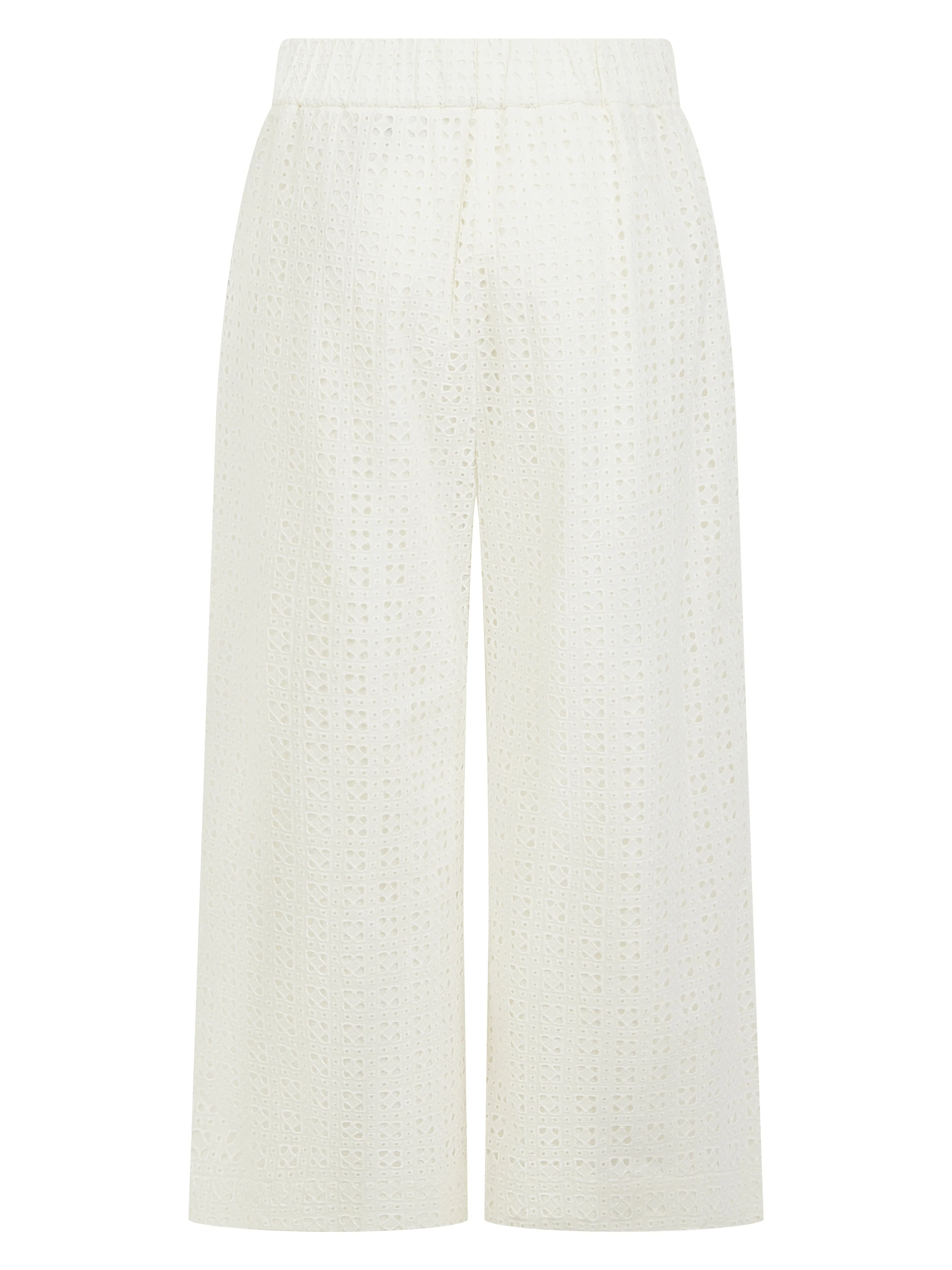 Marybeth Broderie Trouser - White - Image 3