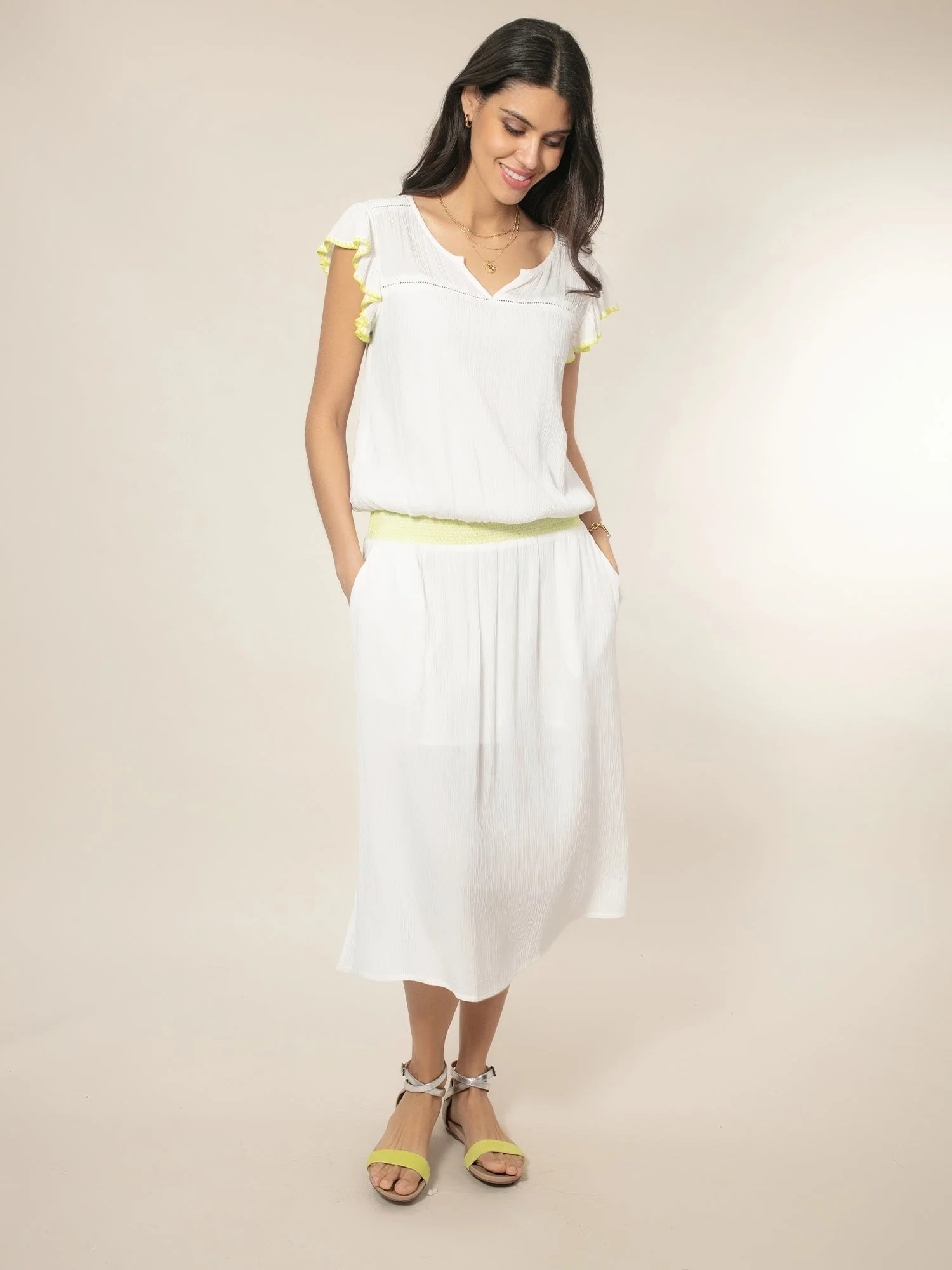 Rumba Dress - Ecru