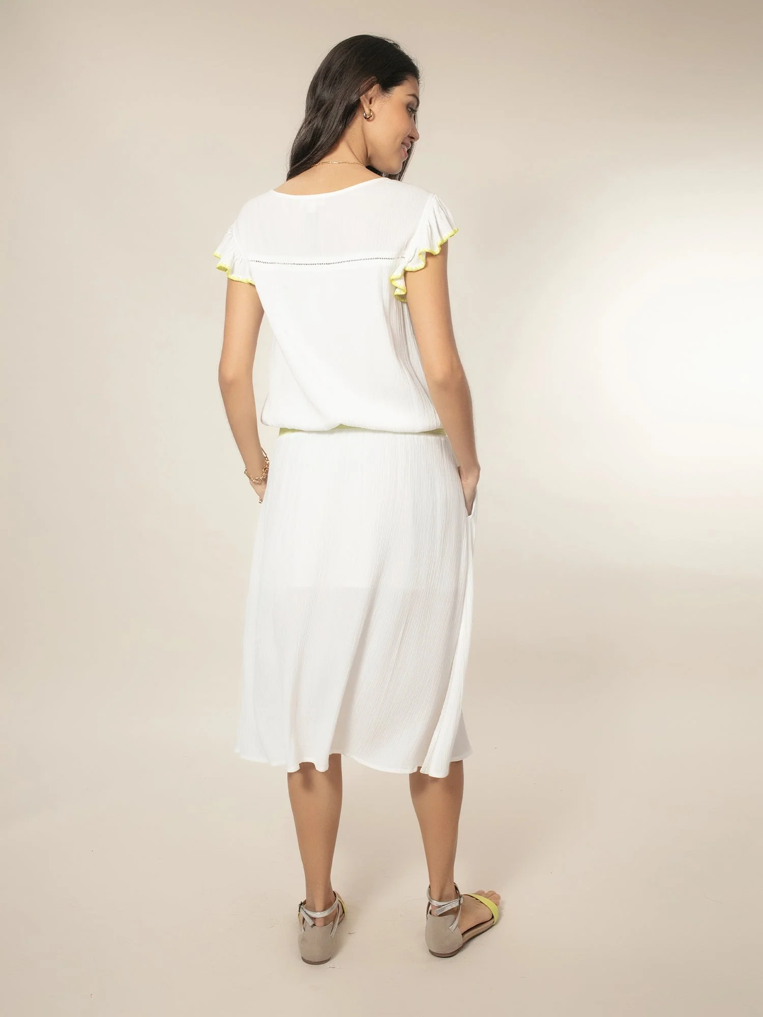 Rumba Dress - Ecru - Image 5