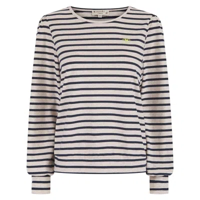 Twinkle sweater in navy mix Yellow Neon Heart Logo - Image 3